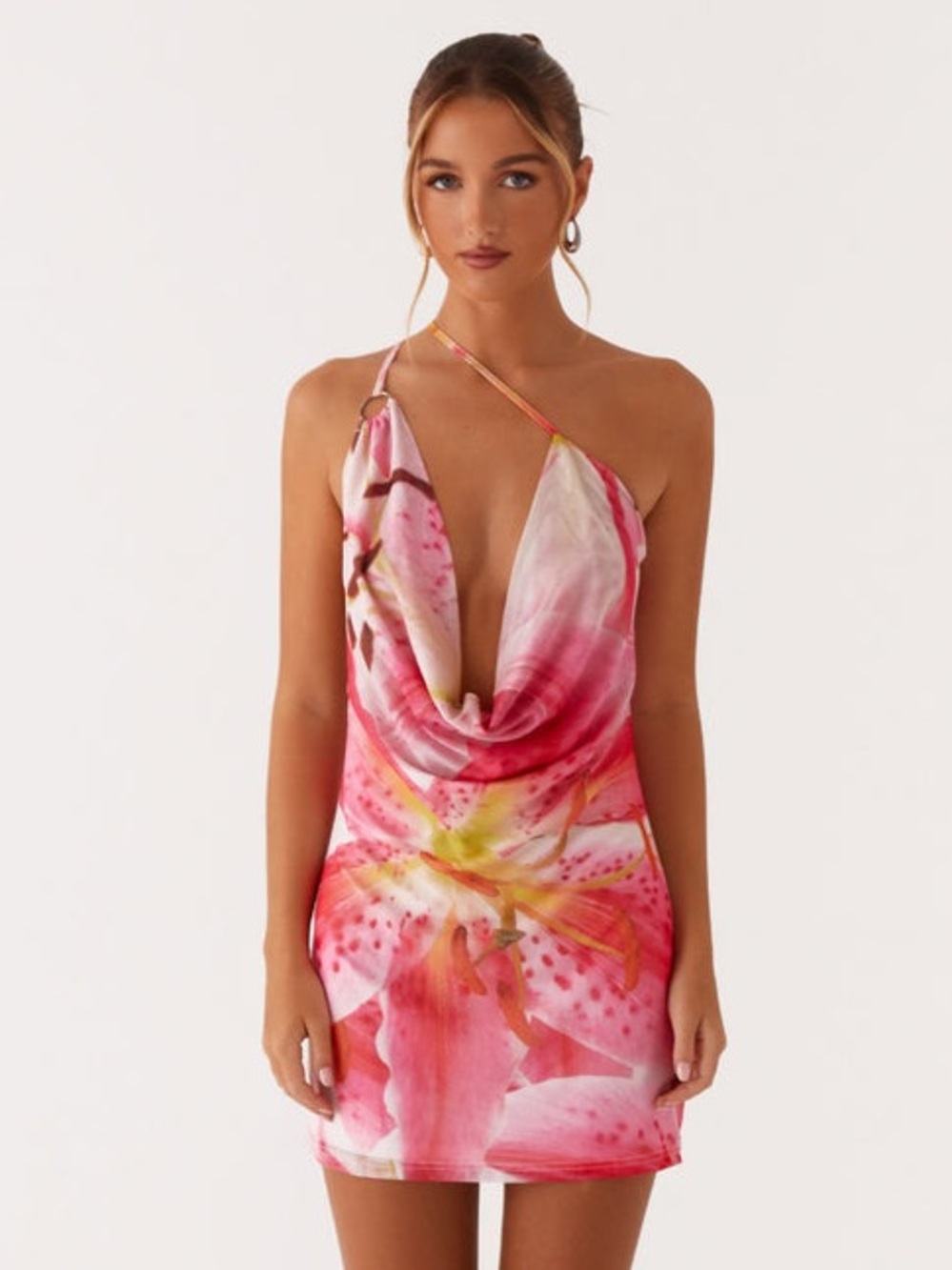 Peppermayo Bohemian Bliss Mesh Mini Dress White Pink Lilly Size US 16 NWT Vaca